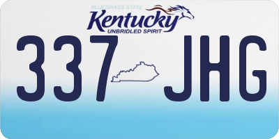 KY license plate 337JHG