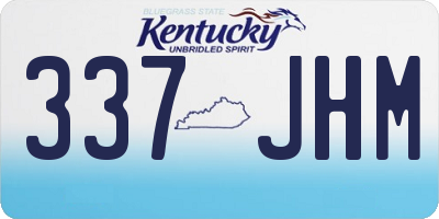 KY license plate 337JHM
