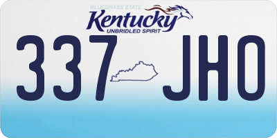 KY license plate 337JHO