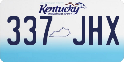 KY license plate 337JHX