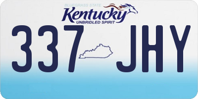 KY license plate 337JHY