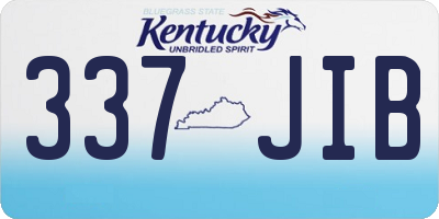 KY license plate 337JIB