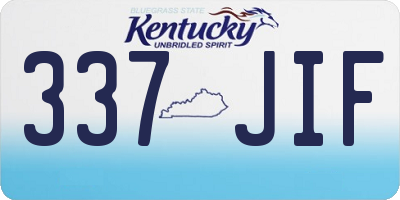 KY license plate 337JIF