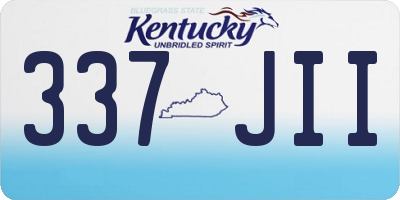 KY license plate 337JII