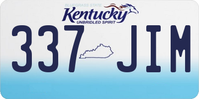 KY license plate 337JIM
