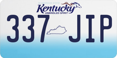 KY license plate 337JIP