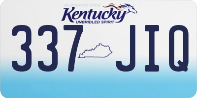 KY license plate 337JIQ