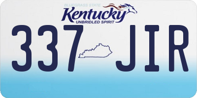KY license plate 337JIR