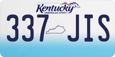 KY license plate 337JIS