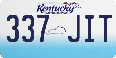 KY license plate 337JIT