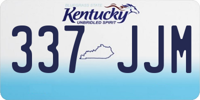 KY license plate 337JJM