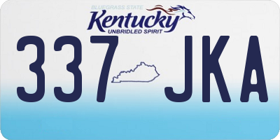 KY license plate 337JKA