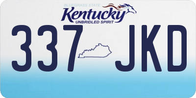 KY license plate 337JKD