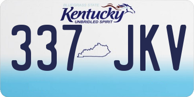 KY license plate 337JKV