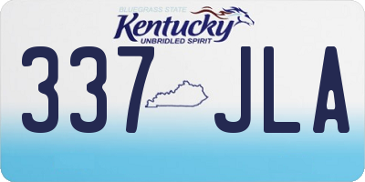 KY license plate 337JLA