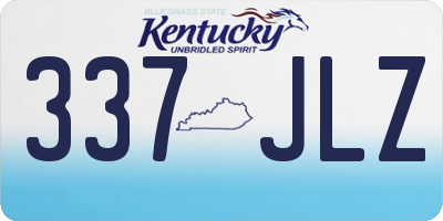 KY license plate 337JLZ