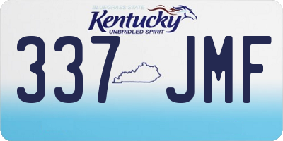 KY license plate 337JMF