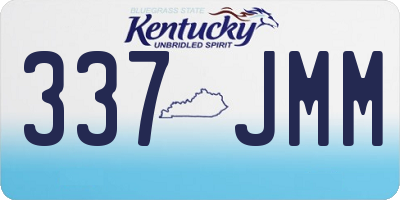 KY license plate 337JMM