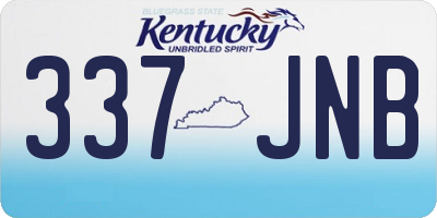 KY license plate 337JNB