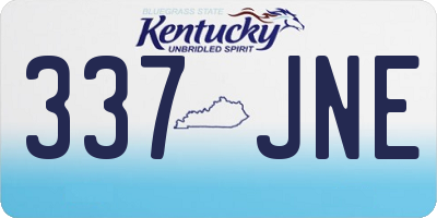 KY license plate 337JNE