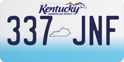 KY license plate 337JNF