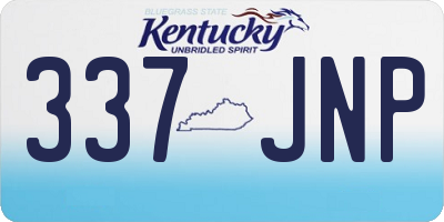 KY license plate 337JNP