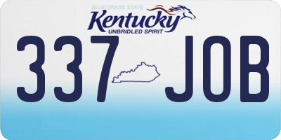 KY license plate 337JOB