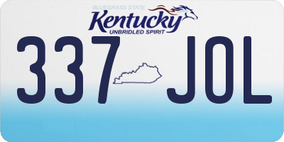 KY license plate 337JOL