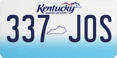KY license plate 337JOS