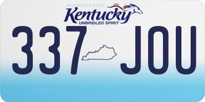 KY license plate 337JOU