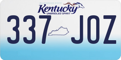 KY license plate 337JOZ