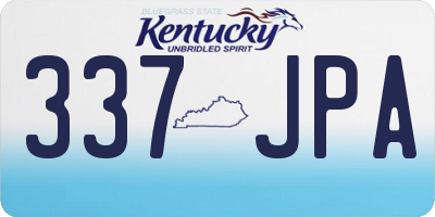 KY license plate 337JPA