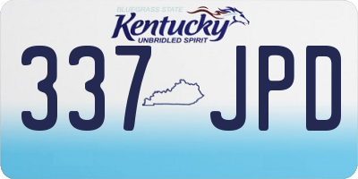 KY license plate 337JPD