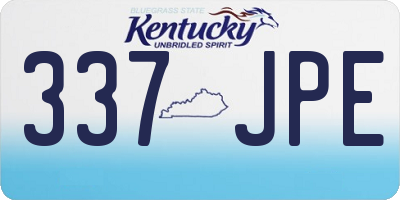 KY license plate 337JPE