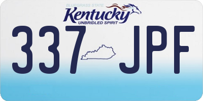 KY license plate 337JPF