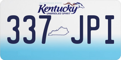 KY license plate 337JPI