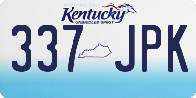 KY license plate 337JPK