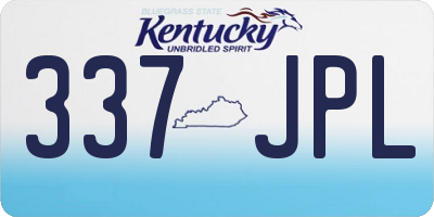KY license plate 337JPL