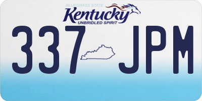 KY license plate 337JPM
