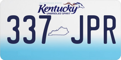 KY license plate 337JPR