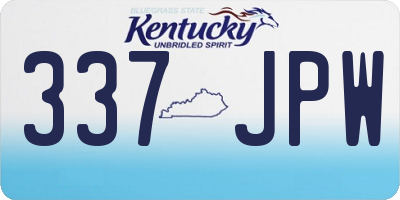 KY license plate 337JPW
