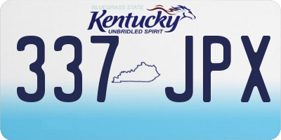 KY license plate 337JPX