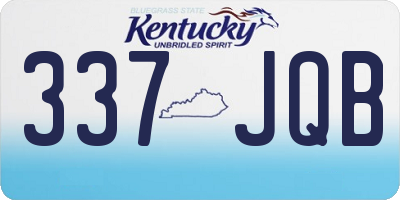 KY license plate 337JQB