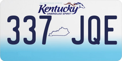 KY license plate 337JQE