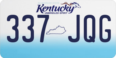 KY license plate 337JQG