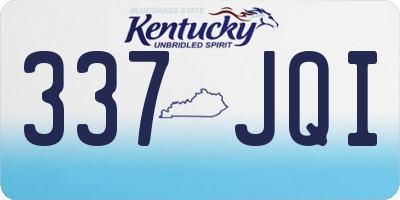 KY license plate 337JQI