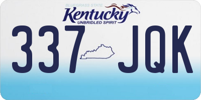 KY license plate 337JQK