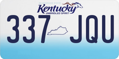 KY license plate 337JQU