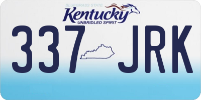 KY license plate 337JRK