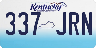 KY license plate 337JRN